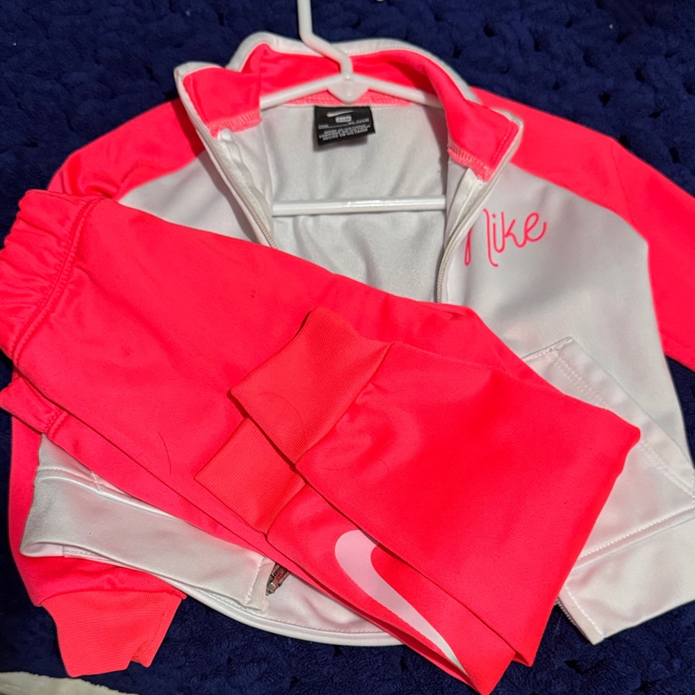 Nike Neon Pink and White Activewear Set